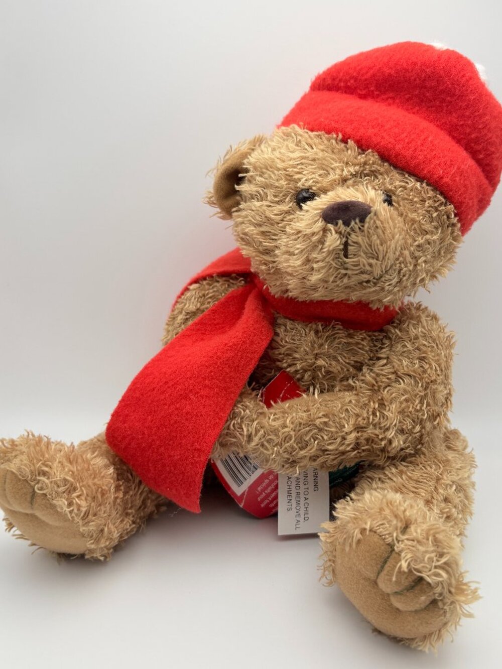 American Greetings Teddy Bear Puppet Magnetic Hands Scarf Hat w/tag (SKU:775TO)